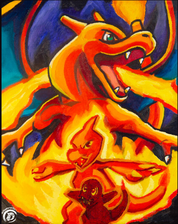 Charizard Evolutions 8x10