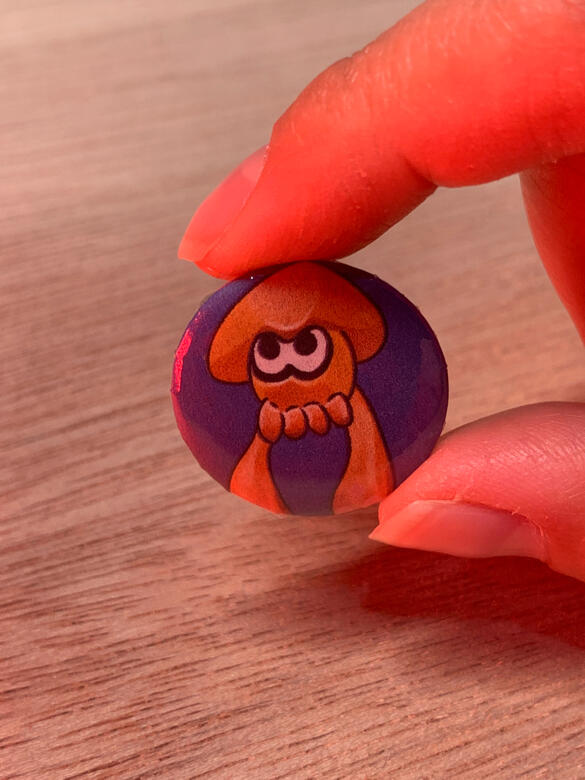 Inkling Squid Button Inkling Squid Button